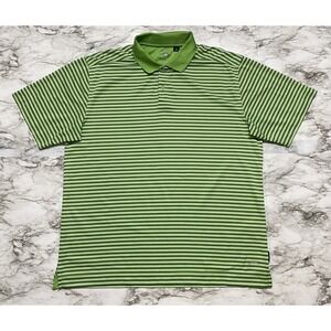 Callaway X Series Mens Golf Polo Shirt Size 2XL Green Black Striped Short Sleeve